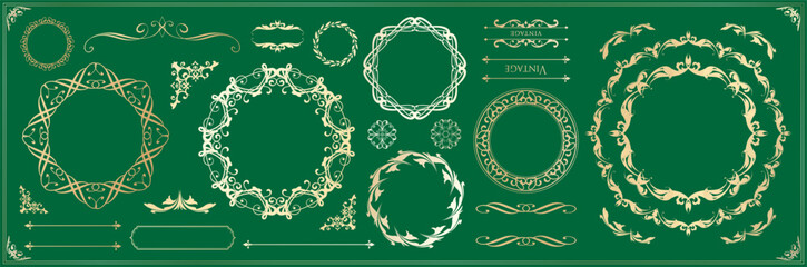 アンティークなフレーム素材セット