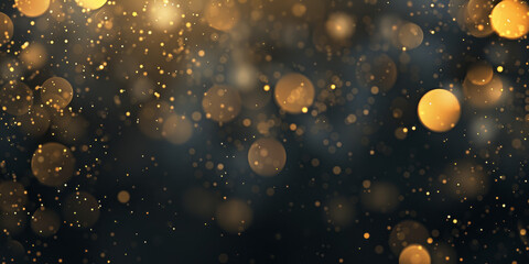 Stellar Gold: Bokeh Sparkles on the Night Canvas
