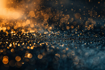 Naklejka premium Ethereal Gold and Black Gradient - Photorealistic UI Background 
