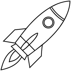 rocket isolated on white