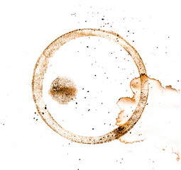 coffee splash isolated on white background