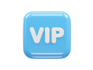 Vip icon 3d rendering element vip member icon illustration