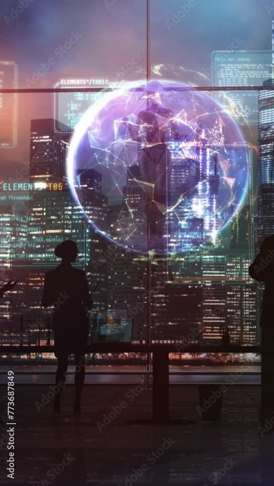 Poster artificial intelligence works on the code.