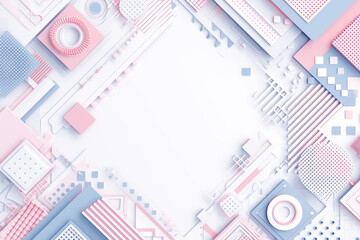 abstract 3d background with shapes modern look