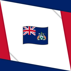 Ascension Island Flag Abstract Background Design Template. Ascension Island Independence Day Banner Social Media Post. Ascension Island Independence Day
