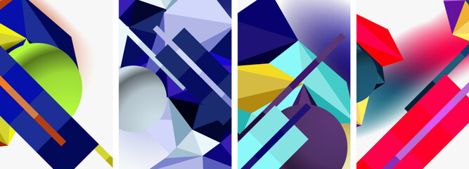 Minimal geometry. Circle, line and square design. Trendy techno business template for wallpaper, banner, background or landing