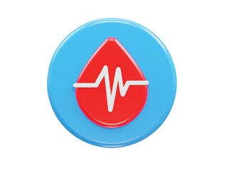 Blood icon 3d rendering illustration element