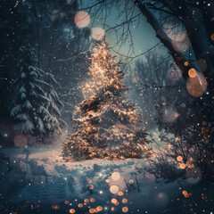 Festive Winter Celebration with Christmas Snow