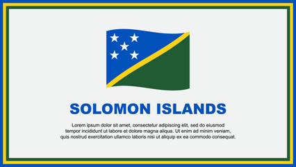 Solomon Islands Flag Abstract Background Design Template. Solomon Islands Independence Day Banner Social Media Vector Illustration. Solomon Islands Banner