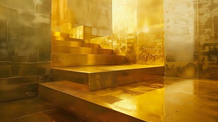 Golden Corner: Luxurious Touch for Elegant Interior Design Spaces