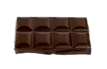 Dark chocolate bar isolated