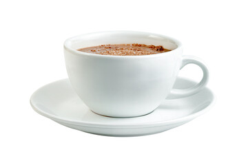 hot chocolate with coffee cup  isolated - obrazy, fototapety, plakaty