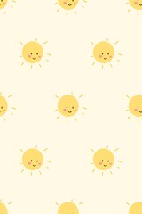 a pattern with suns on it