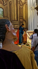 Obraz na płótnie Canvas Altar of Veneration of Jesus Nazareno de la Merced. Holy week in Antigua Guatemala