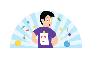 April Fools Flat Design Illustration