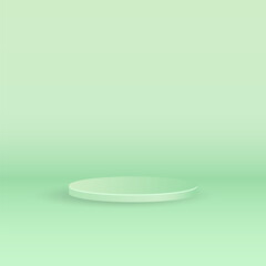 podium circle with green background