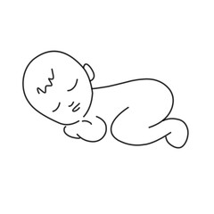 Sleeping baby line logo