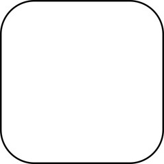 square simple shape line vector