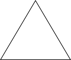 triangle simple shape line vector