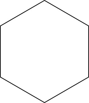 hexagon simple shape line vector