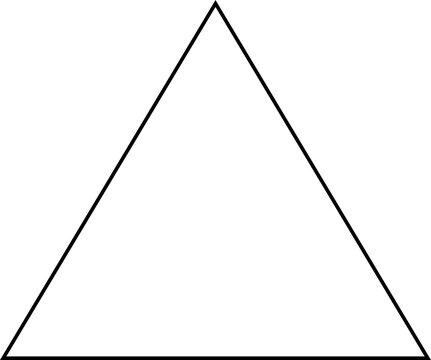 triangle simple shape line vector