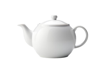 Elegant Porcelain Teapot Isolated on Transparent Background