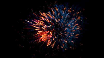 Fireworks Stock Image In Black Background 