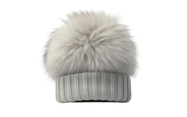 Knit Winter Hat Model Isolated on Transparent Background