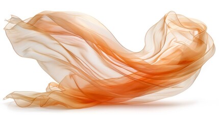 orange silk fabric background, material