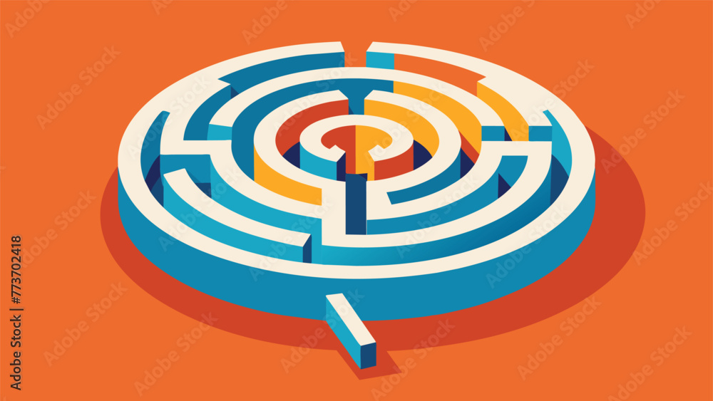 Poster navigating through a maze can represent the process of therapy or selfreflection in which we must co
