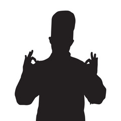 chef silhouette vector isolated black on white background