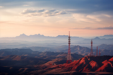 sunset over the mountains