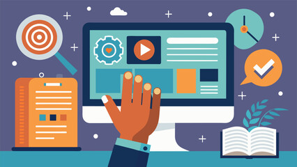 In a detailed closeup a workers fingers confidently click and scroll through a digital literacy program demonstrating their increased