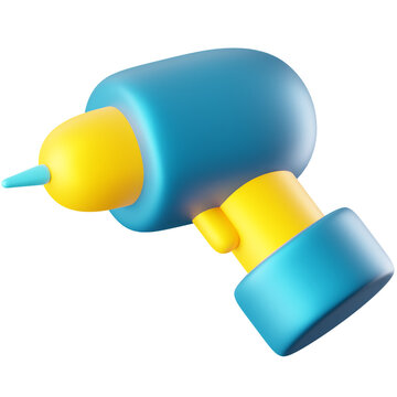 3D Icon Drill Machine Illustration