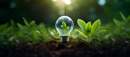 light bulb in the grass