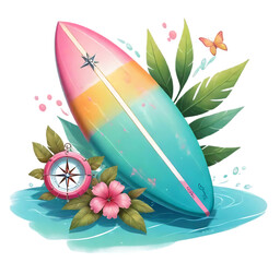 Summer Clipart PNG ai generated