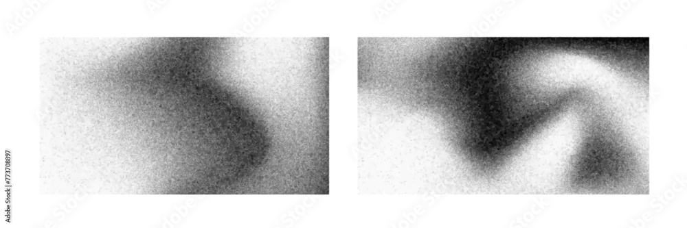 Poster grain noise pattern background. black dot gradient vector effect. grainy stipple grunge spray textur