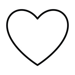 Heart continuous one line art drawing color shape Love sign outline Vector illustration