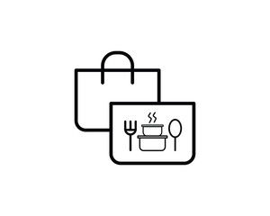 Food pack icon vector symbol design illustration 