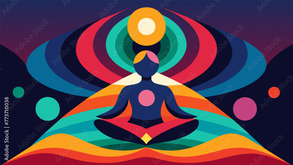 Poster an abstract illustration of colors merging and blending together harmoniously reflecting the unity a
