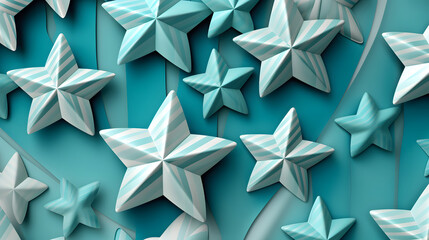 Obraz premium Digital blue and white star pattern abstract poster web page PPT background