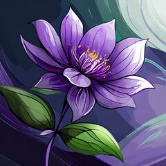Regal Blossom: Stunning Purple Flower in Full Bloom"beautiful background and wallpaper