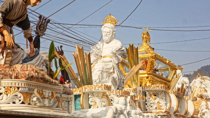 Procession of Jesus Sepultado of San Felipe. Holy Week In Antigua Guatemala