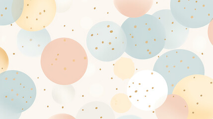 A playful background of multicolored polka dots of varying sizes, set on a pastel background for a cheerful and whimsical vibe Ai Generative