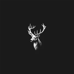 Foto auf Acrylglas Deer head logo design vector illustration © Leyde