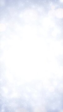 Vertical Luxurious background with defocused bokeh in white and blue tones.