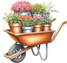 flower Farm or garden Clipart PNG ai generated