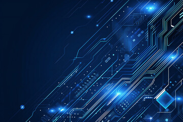 Fototapeta premium blue tech background, modern backdrop
