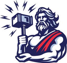 Thor God of Thunder Logo Character