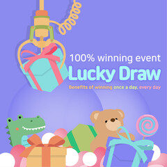 100% winning lucky draw event